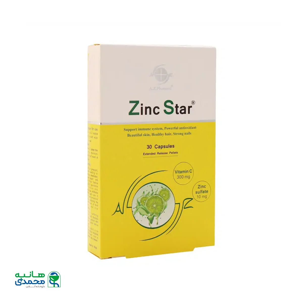 کپسول زینک استار آرمان زیست فارمد 30 عدد