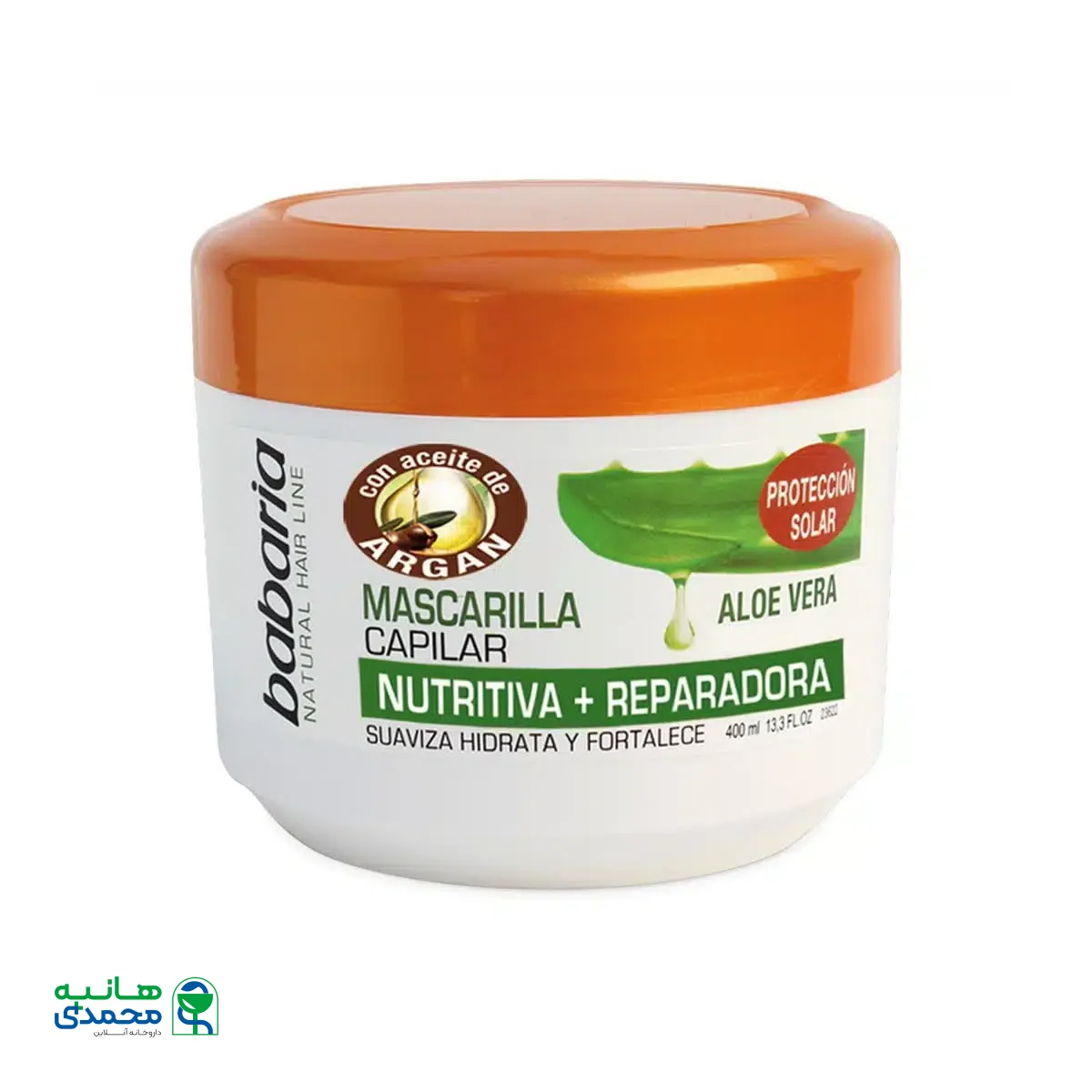 ماسک مو آلوئه ورا و روغن آرگان باباریا 400 میلی لیتر