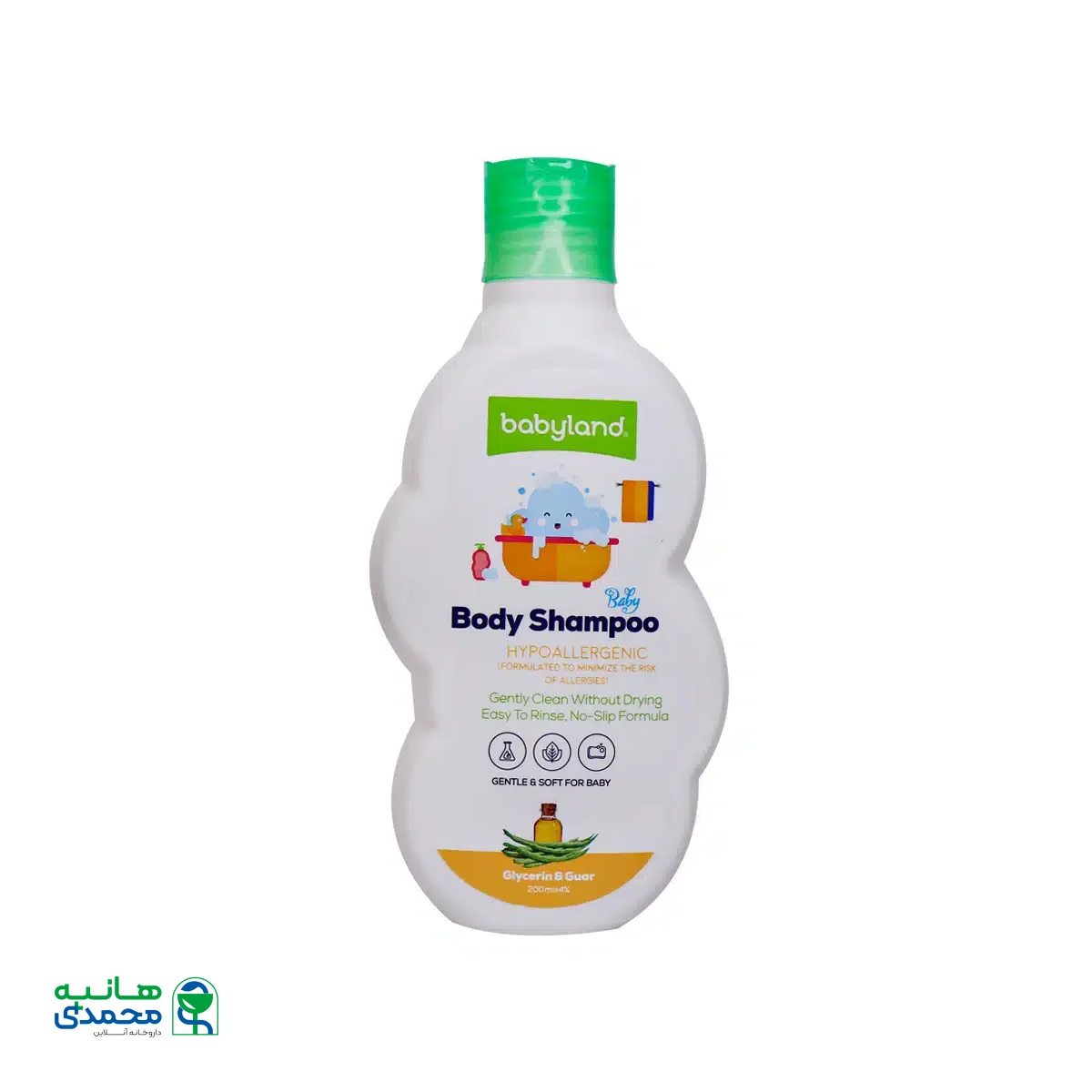 شامپو بدن کودک حاوی گلیسیرین و گوار بیبی لند 200 میلی لیتر