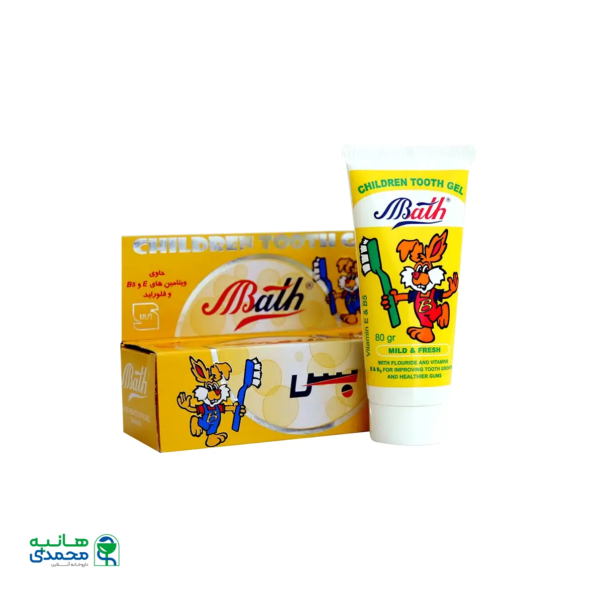 خمیر دندان ژله ای کودک بس با طعم موز ۸۰ گرم