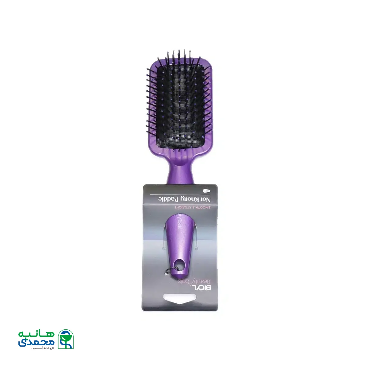 برس مو بیول با سوزن‌ PA66 آنتی استاتیک مدل مستطیل بزرگ