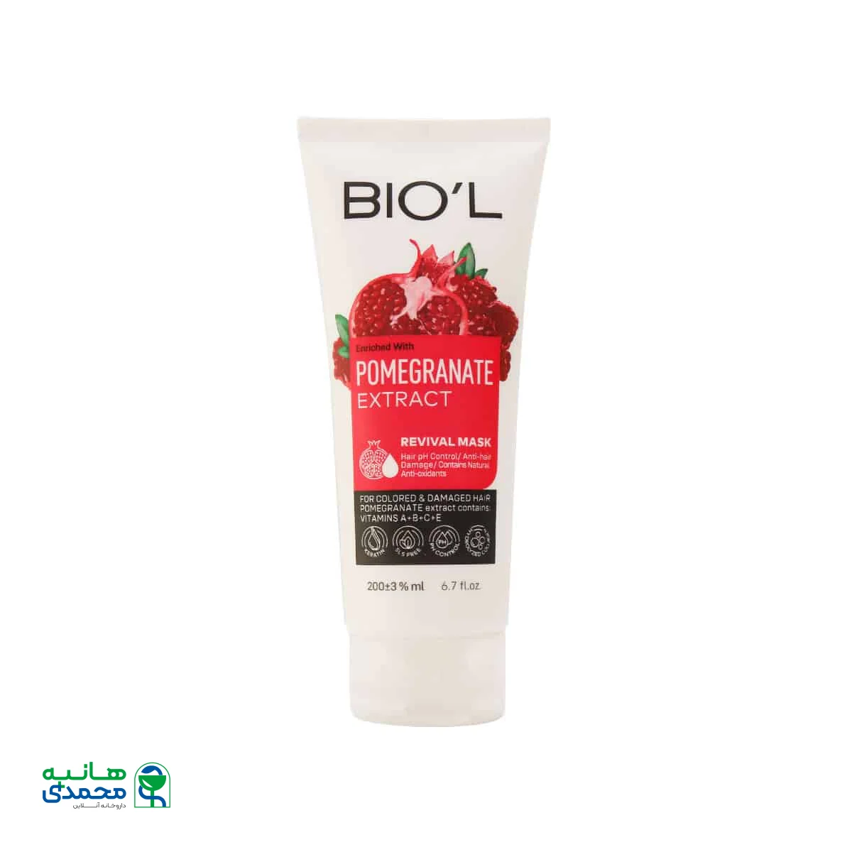 ماسک مو تیوپی انار بیول مناسب موهای رنگ شده و آسیب دیده