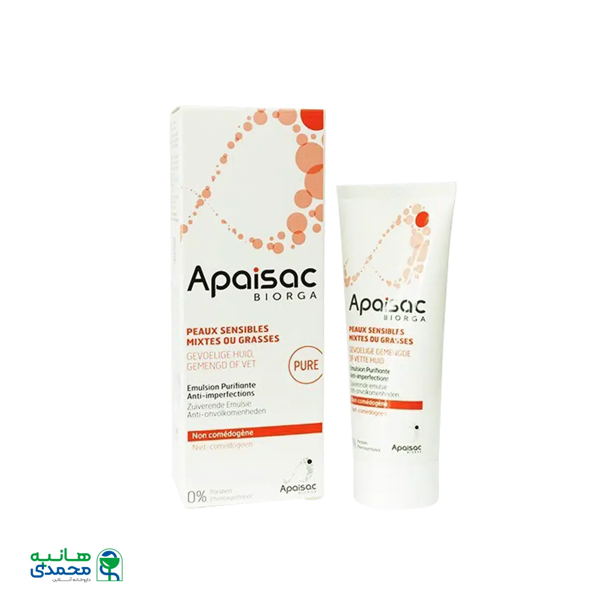 امولسیون ضد جوش پیور اپزک بایورگا مناسب پوست های چرب، مختلط و حساس ۴۰ میلی لیتر