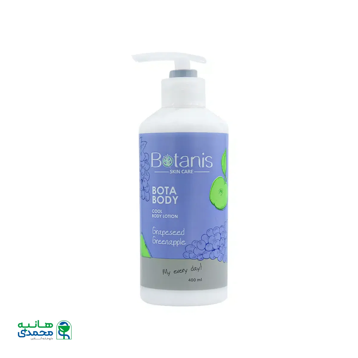 لوسیون بدن سیب سبز و هسته انگور بوتانیس 400 میلی لیتر
