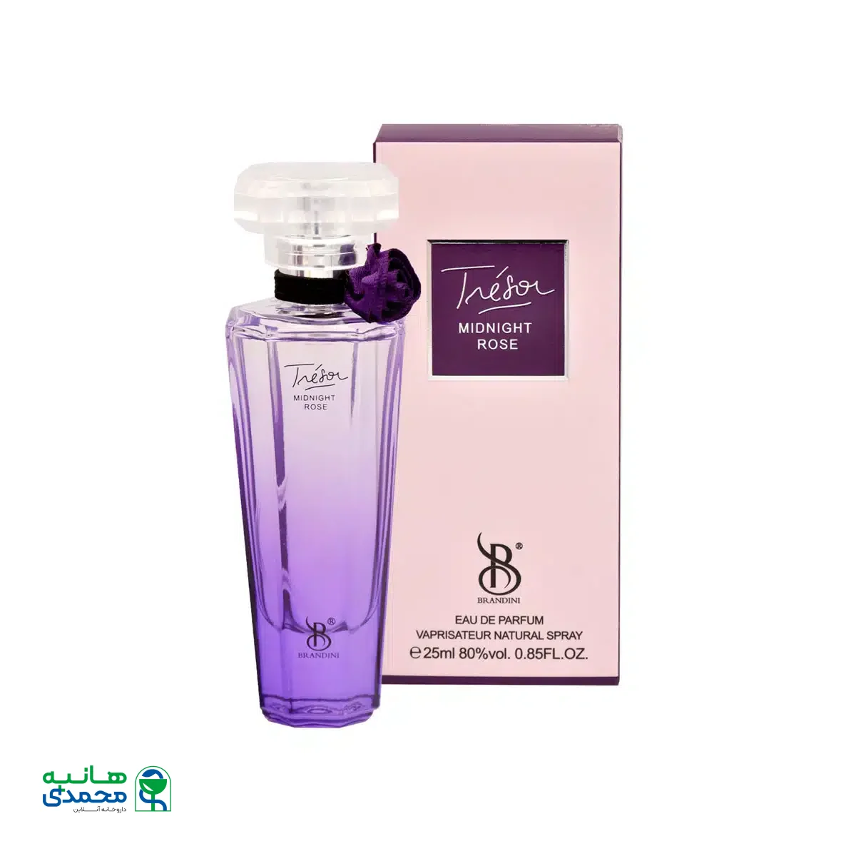 عطر جیبی زنانه برندینی مدل Midnight Rose حجم 25 میلی لیتر