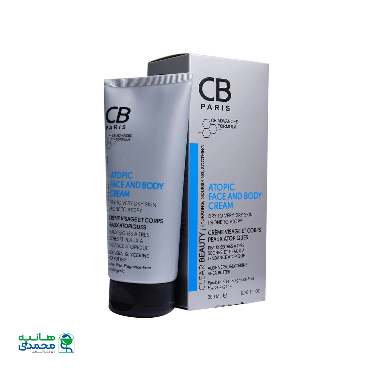 کرم مرطوب کننده صورت و بدن پوست خیلی خشک سی بی پاریس 200 میلی لیتر