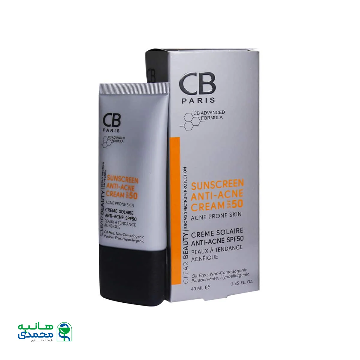 کرم ضد آفتاب پوست مستعد آکنه SPf 50 سی بی پاریس
