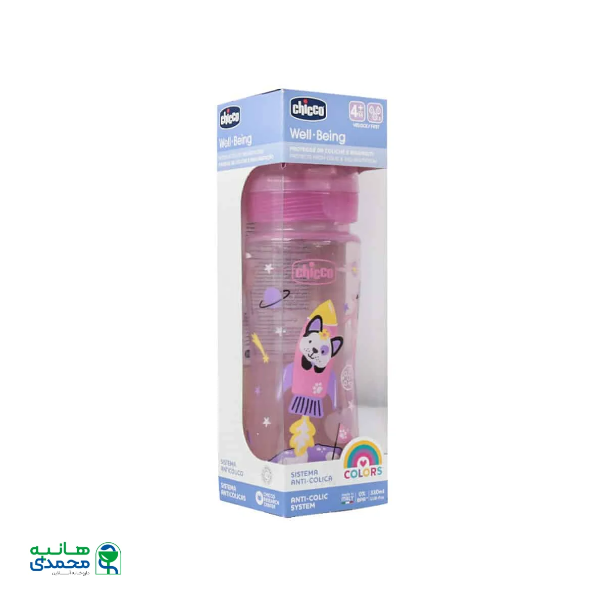 شیشه شیر جریان سریع ول بینگ چیکو از 4 ماهگی