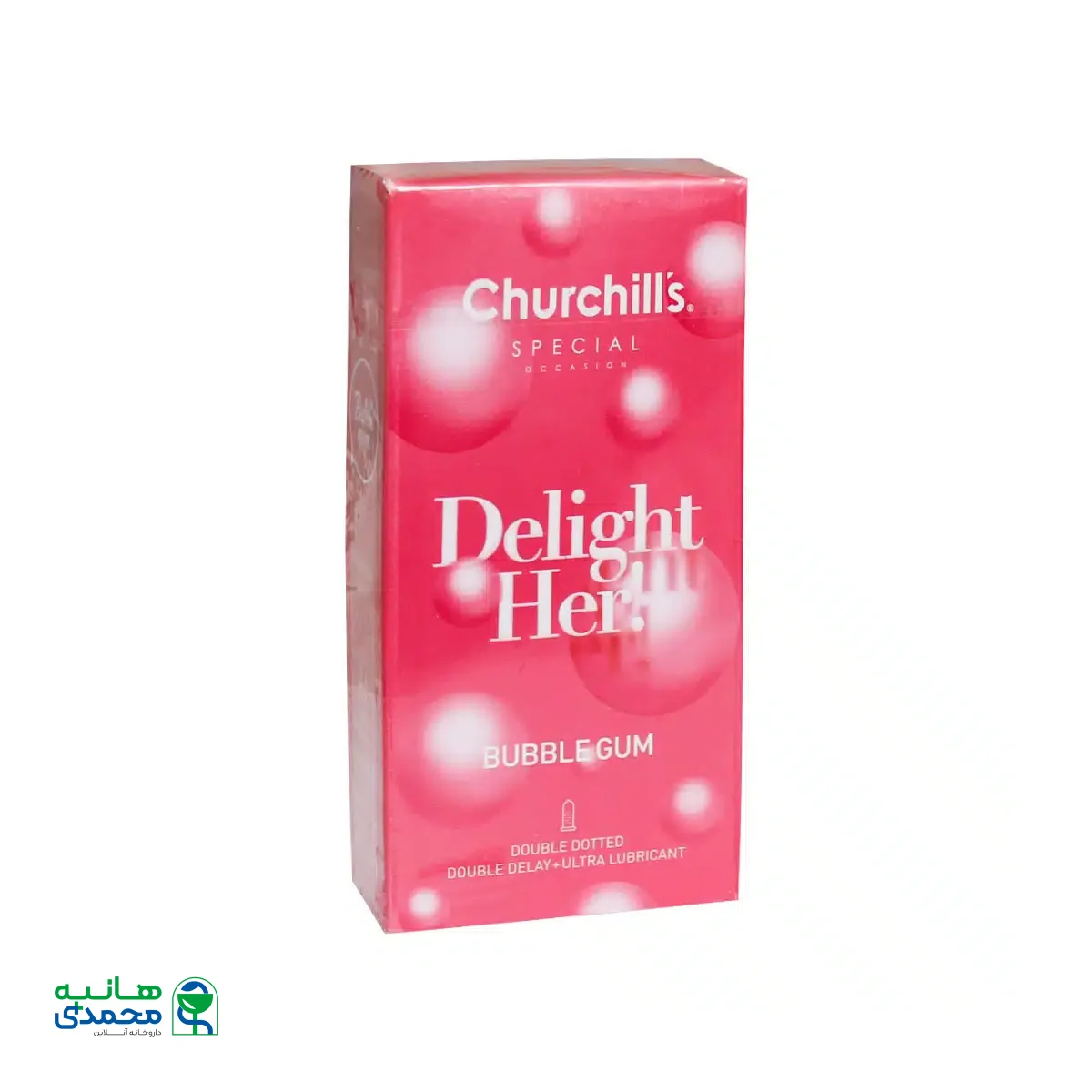 کاندوم دیلایت هر چرچیلز با اسانس آدامس بادکنکی 12 عدد