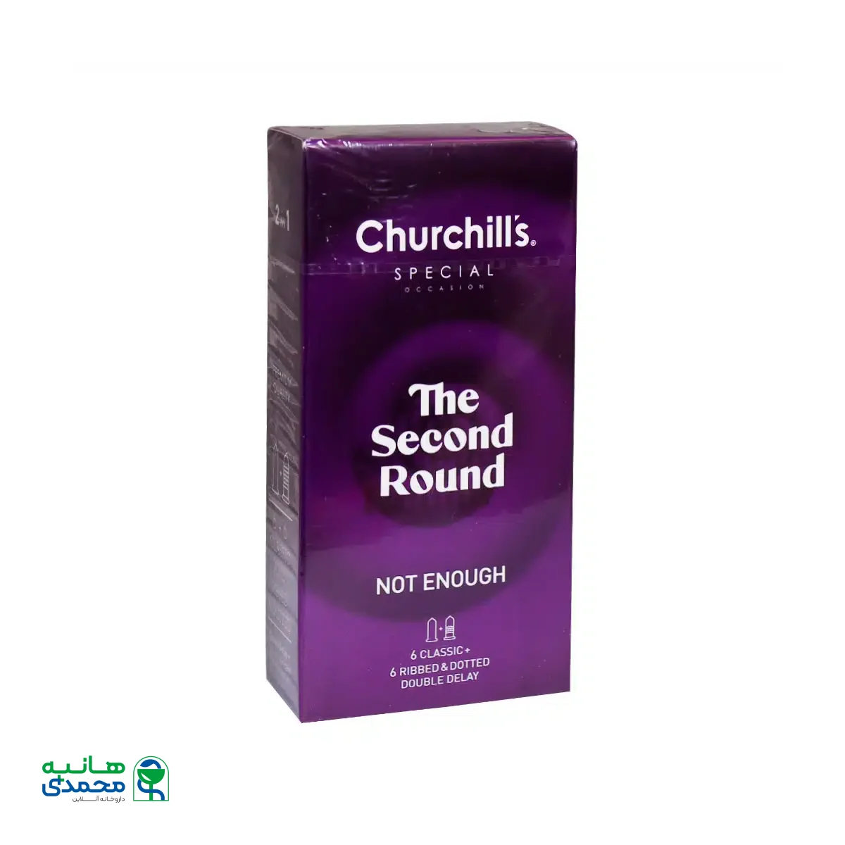 کاندوم ساده و خاردار چرچیلز مدل The Second Round بسته 12 عددی