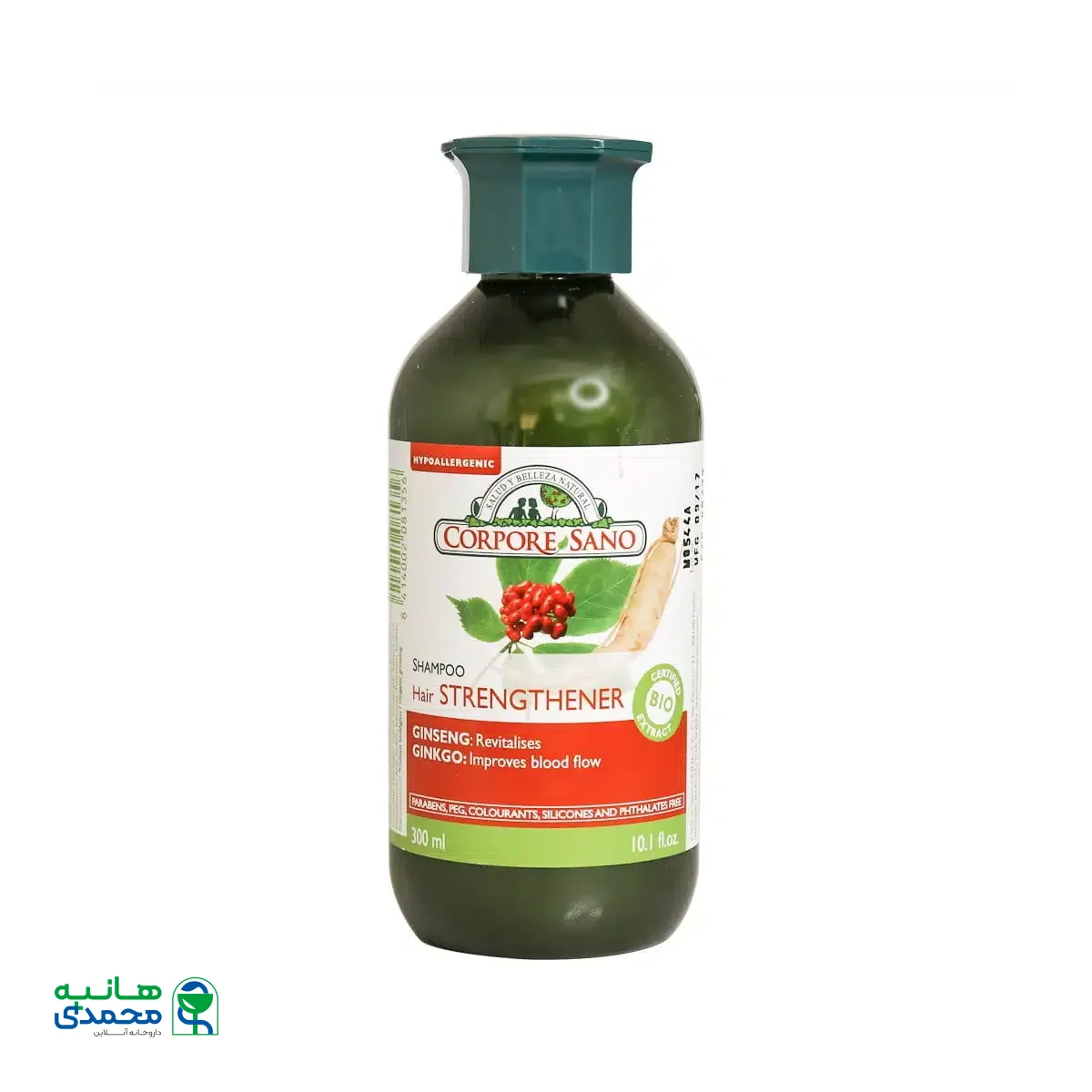 شامپو ضد ریزش مو کورپورسانو حاوی جینسینگ 300 میلی لیتر