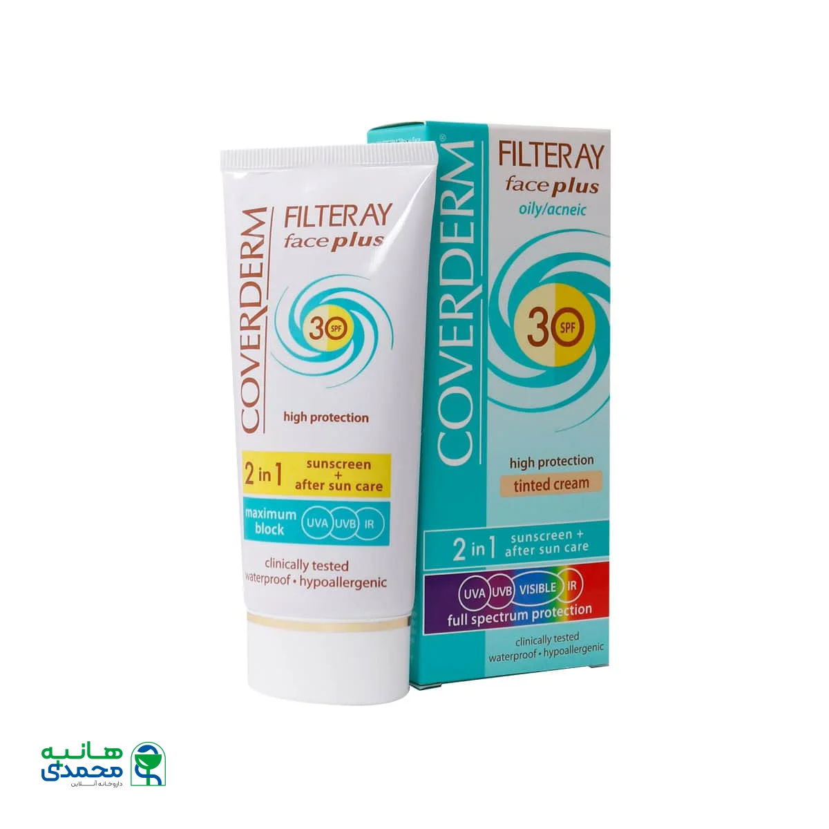 کرم ضد آفتاب فیس پلاس SPF30 پوست چرب کاوردرم 50 میلی لیتر