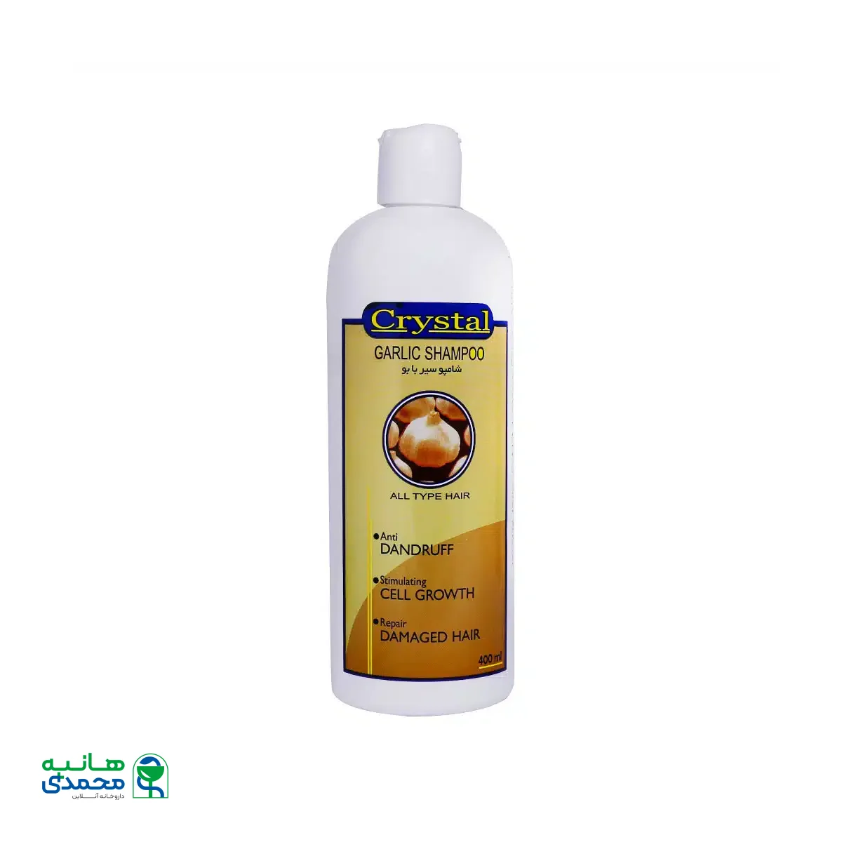 شامپو سیر با بو کریستال 400 میلی لیتر
