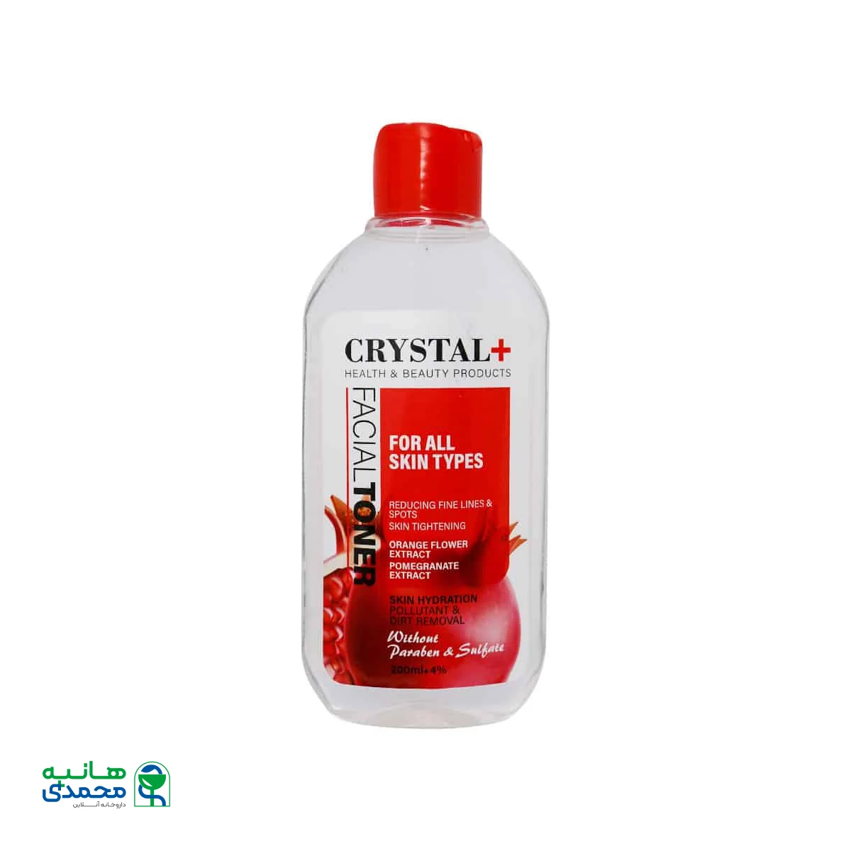 تونر صورت انواع پوست کریستال پلاس