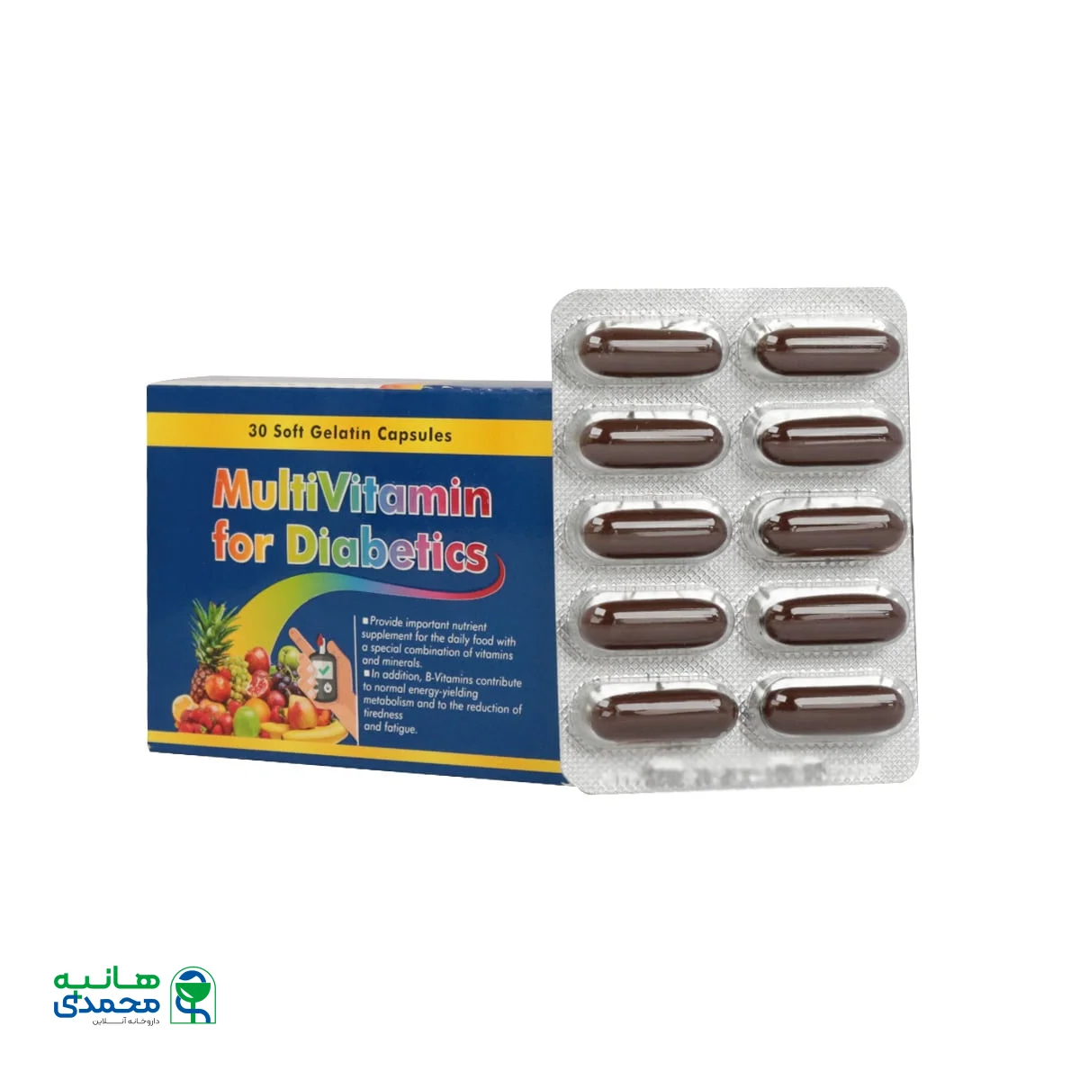 کپسول ژلاتینی مولتی ویتامین دیابتیک دانا 30 عدد