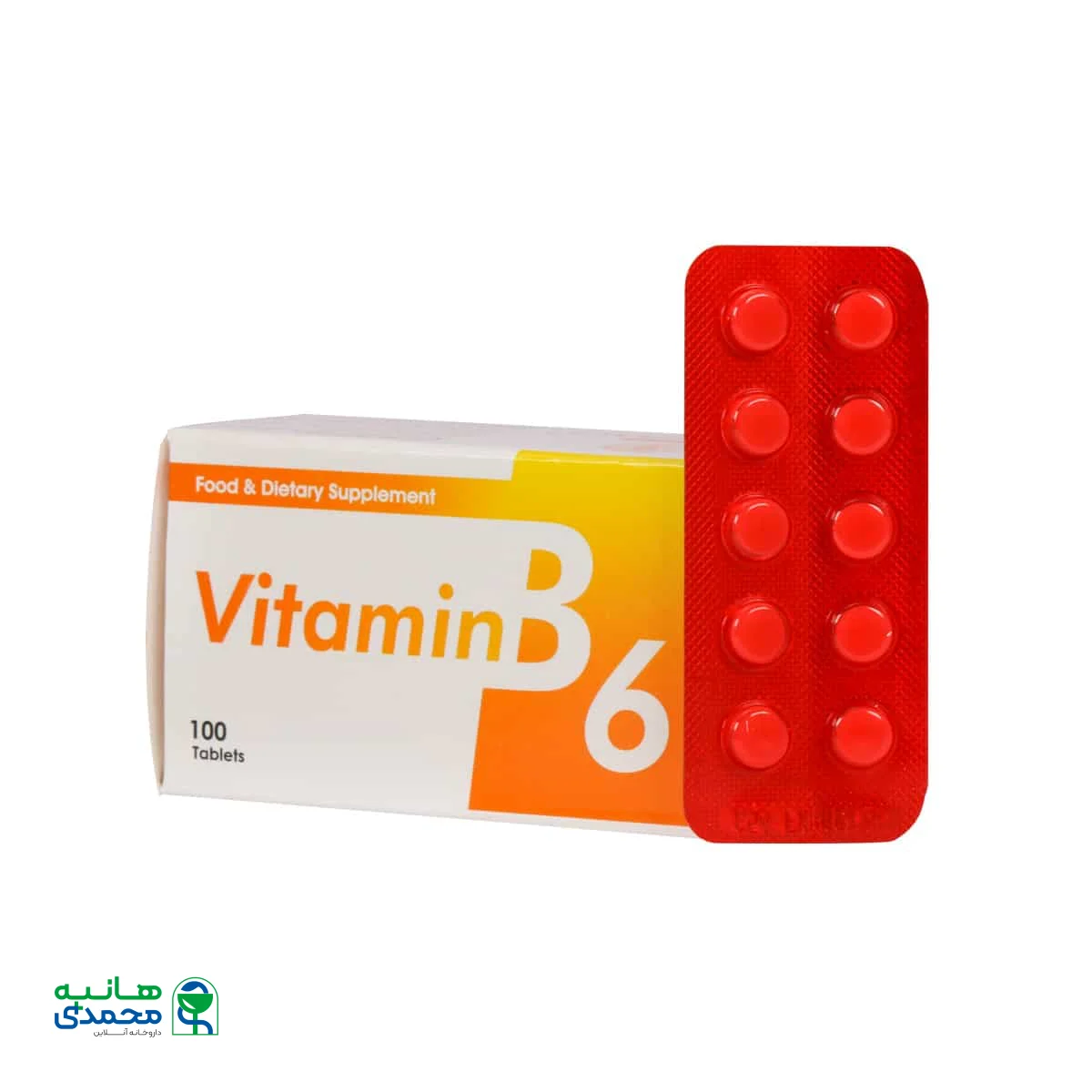 قرص ویتامین B6 40 میلی گرم دارو پخش 100 عدد