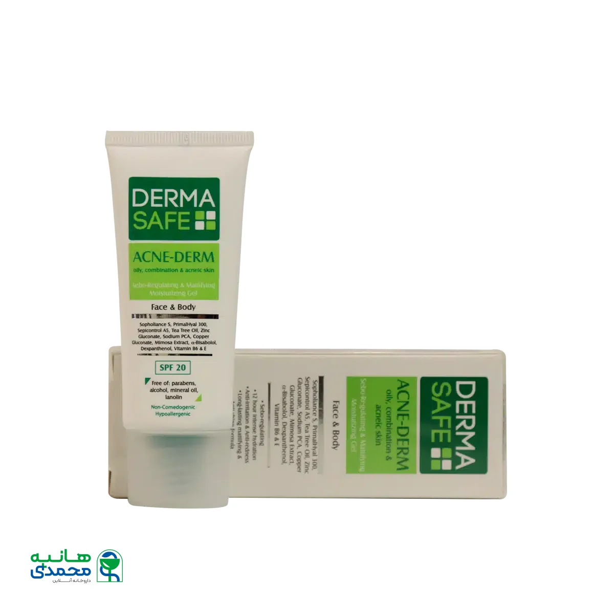 ژل مرطوب کننده فاقد چربی درماسیف مناسب پوست های چرب، مختلط و دارای آکنه ۴۰ میلی لیتر