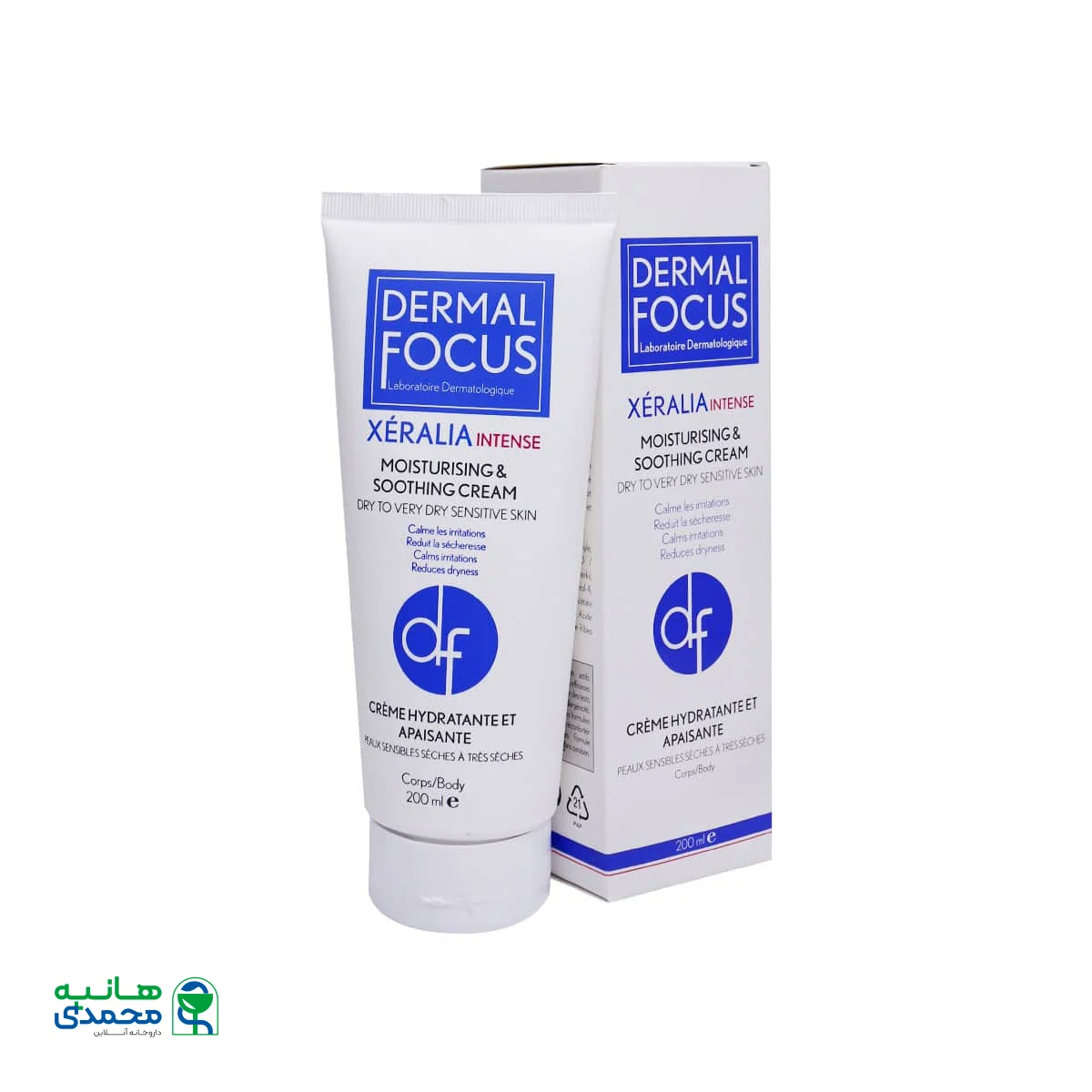کرم مرطوب کننده بدن پوست خشک زرالیا اینتنس درمال فوکوس 200 میلی لیتر