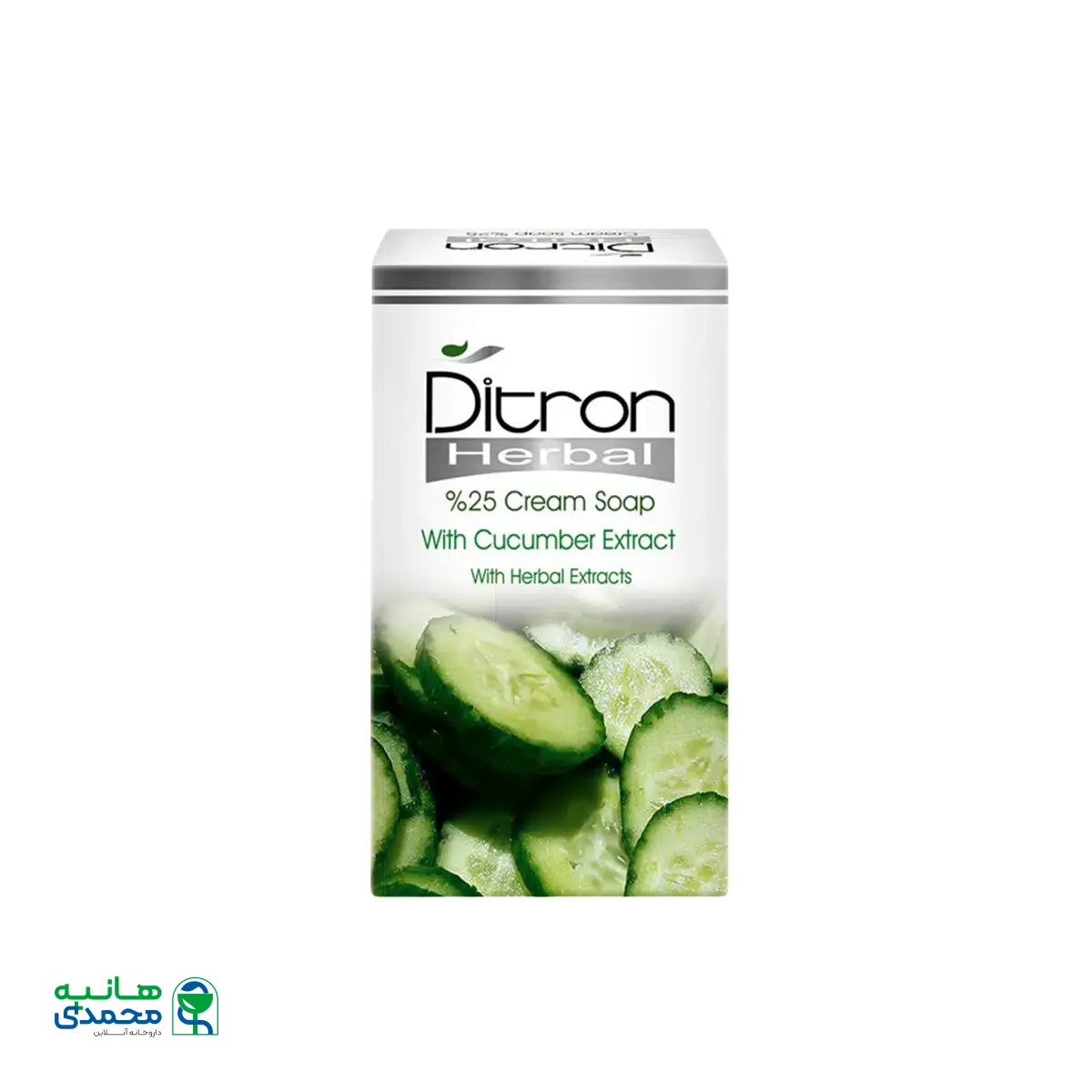صابون کرم دار 25 درصد خیار دیترون مناسب پوست های خشک ۱۲۵ گرم