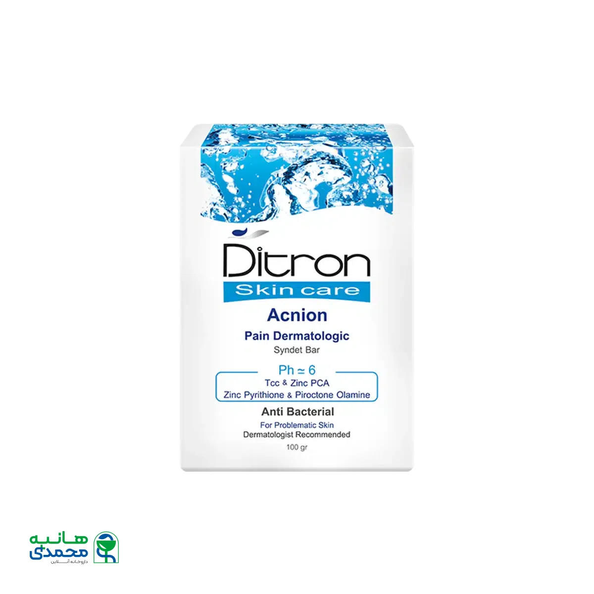 پن آنتی باکتریال دیترون مناسب پوست های چرب، مختلط و جوش دار ۱۰۰ گرم