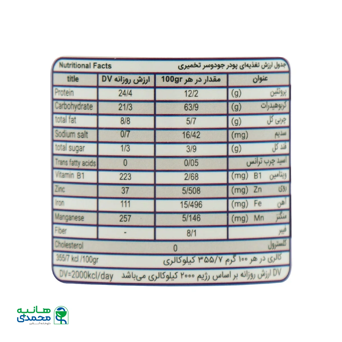 پودر سبوس تخمیری جودوسر دکتر سبوس