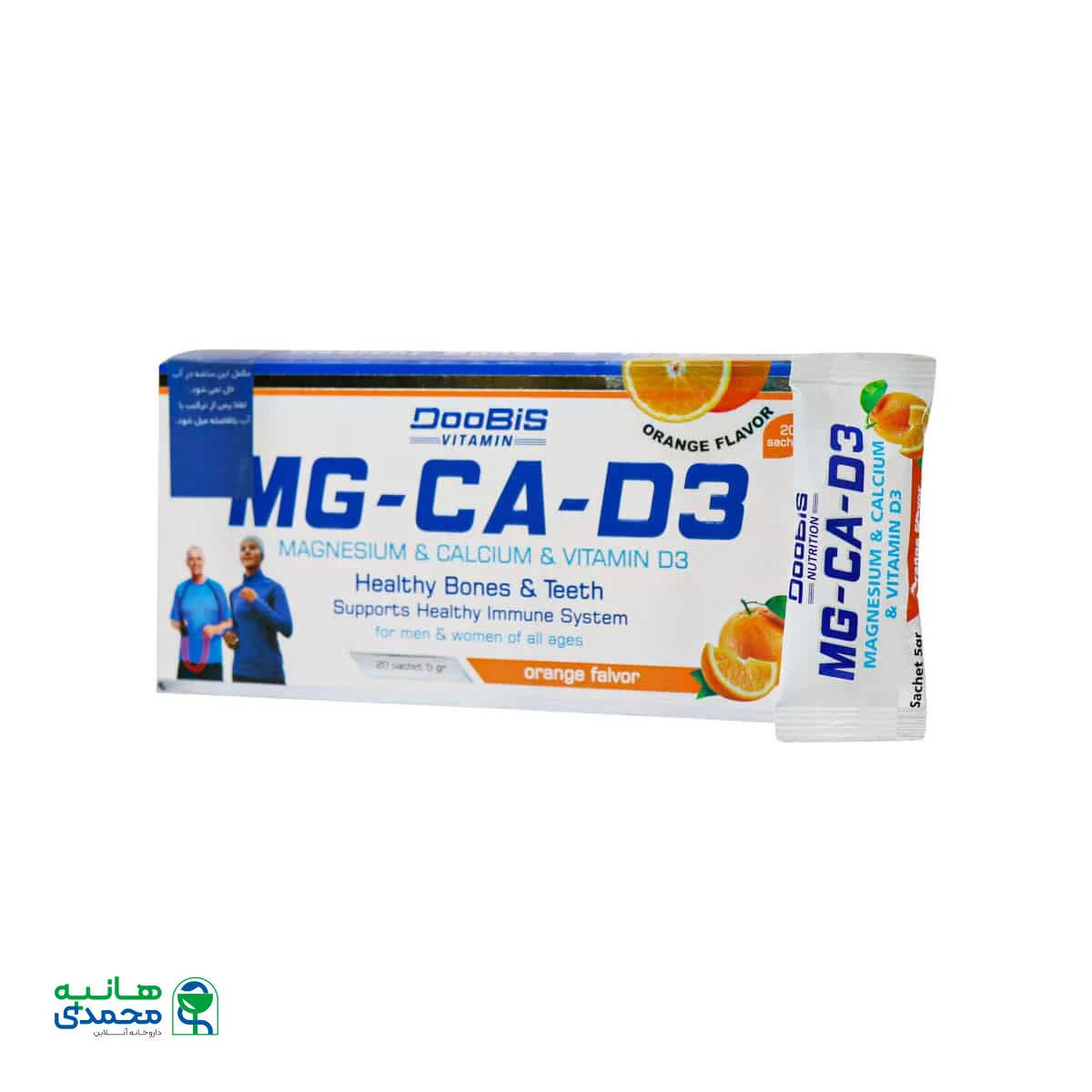 ساشه منیزیم کلسیم ویتامین D3 دوبیس 20 عدد
