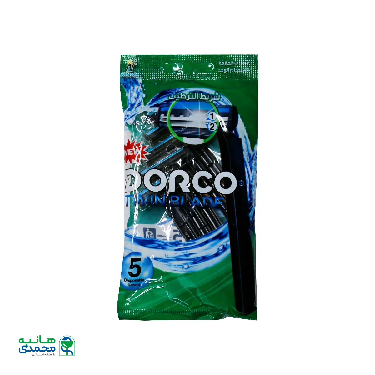 خودتراش دو لبه صابون دار دورکو 5 عدد