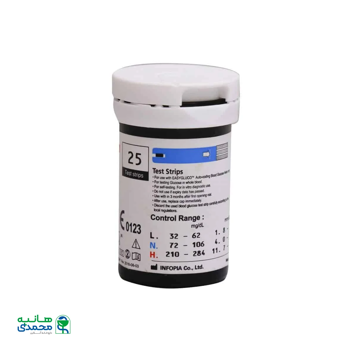 نوار تست قند خون ایزی گلوکو 25 عدد
