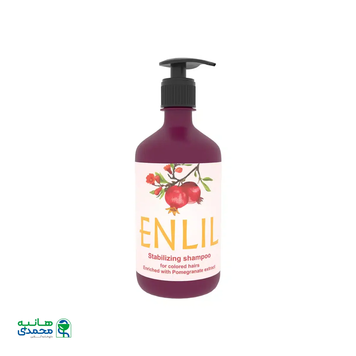 شامپو موهای رنگ شده انلیل حاوی عصاره انار 400 میلی لیتر
