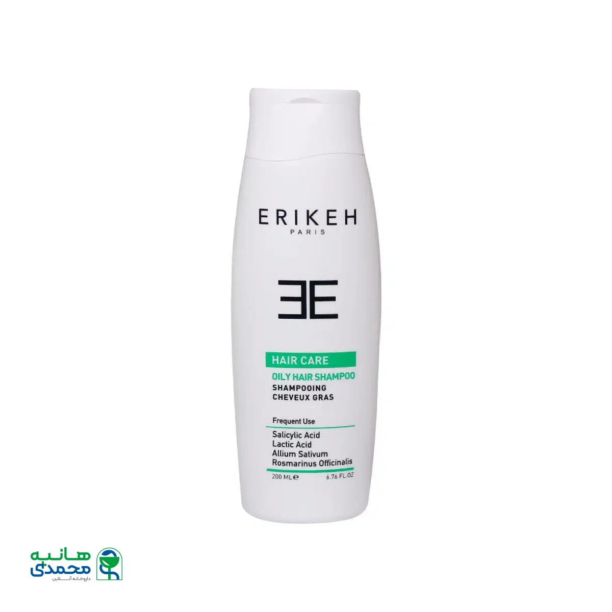 شامپو روزانه مخصوص موهای چرب اریکه ۲۰۰ میلی لیتر