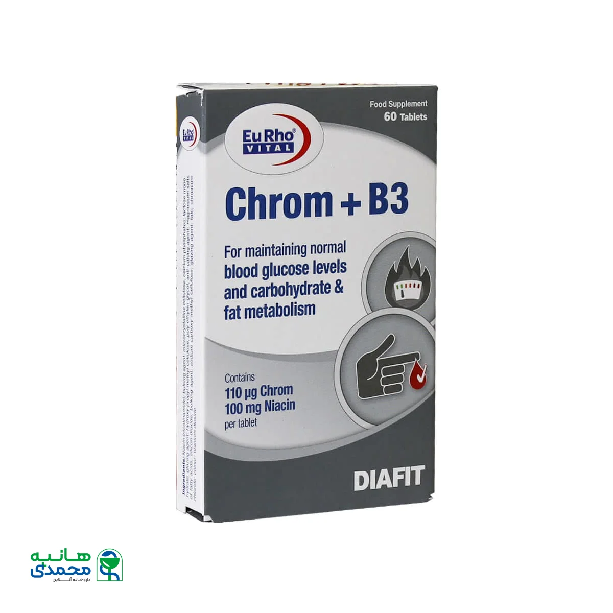 قرص کروم و ویتامین B3 یوروویتال