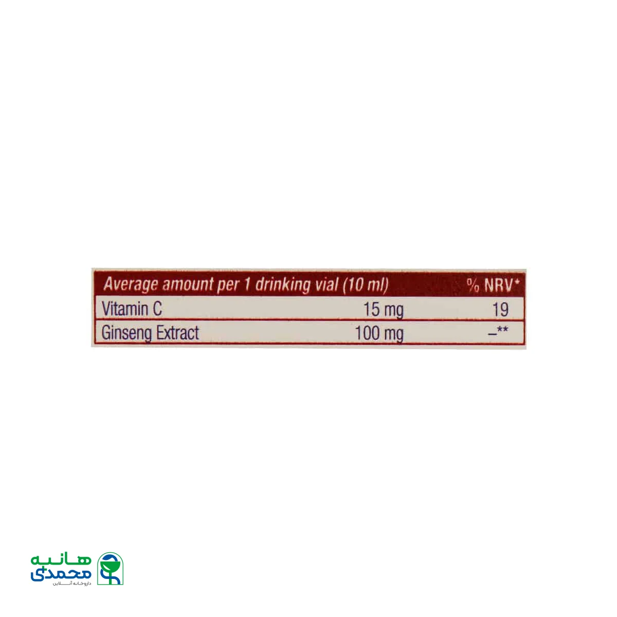 ویال خوراکی جینسینگ شات یوروویتال