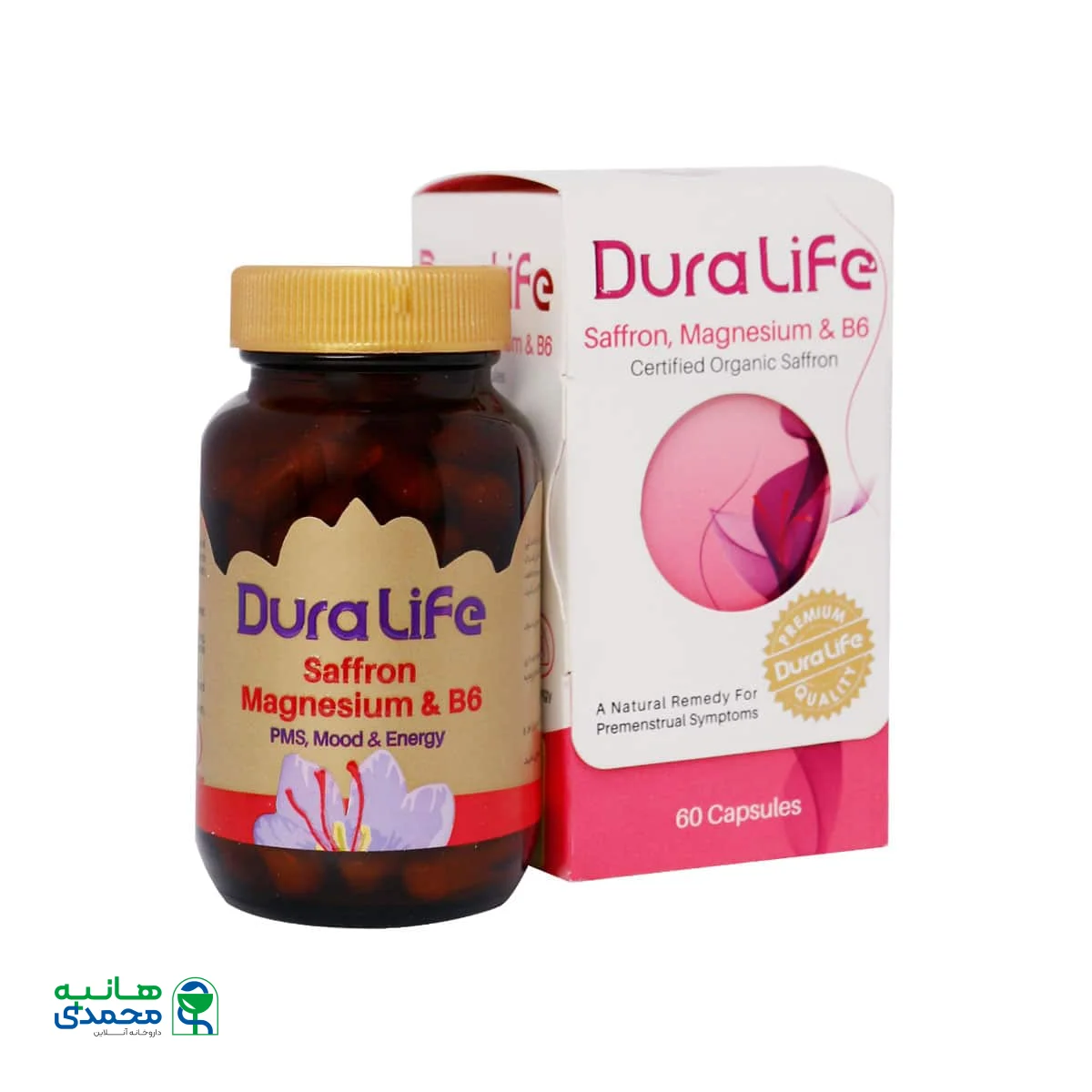 کپسول سافرون منیزیم و ویتامین B6 دورالایف فاران شیمی 60 عدد