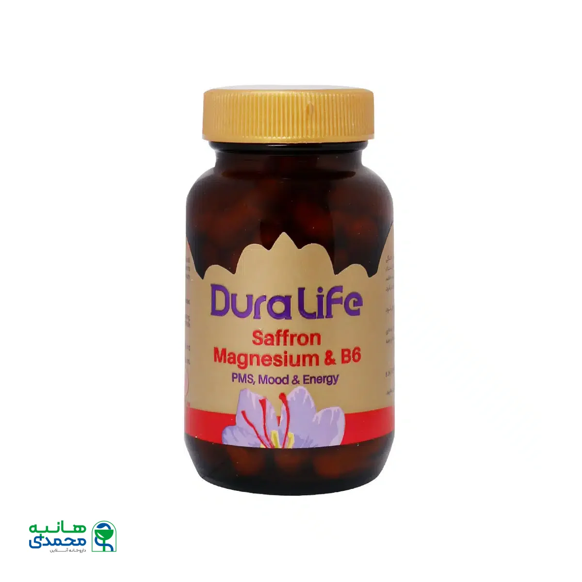 کپسول سافرون منیزیم و ویتامین B6 دورالایف فاران شیمی 60 عدد
