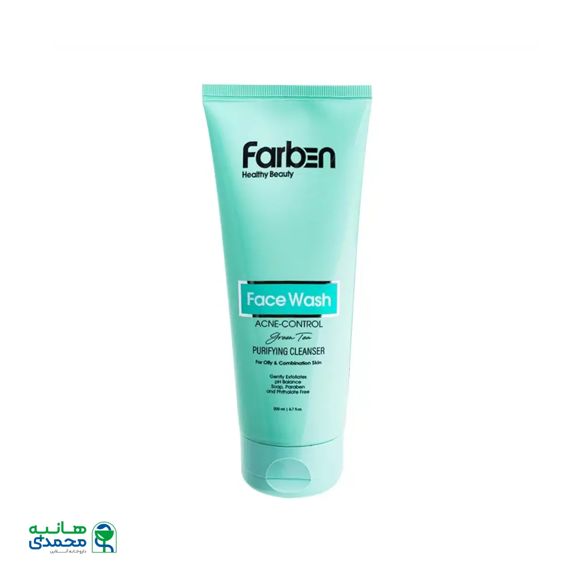ژل شستشوی پوست چرب فاربن حاوی چای سبز 200 میلی لیتر