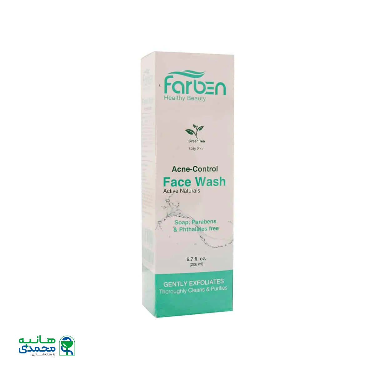 ژل شستشوی صورت حاوی چای سبز فاربن