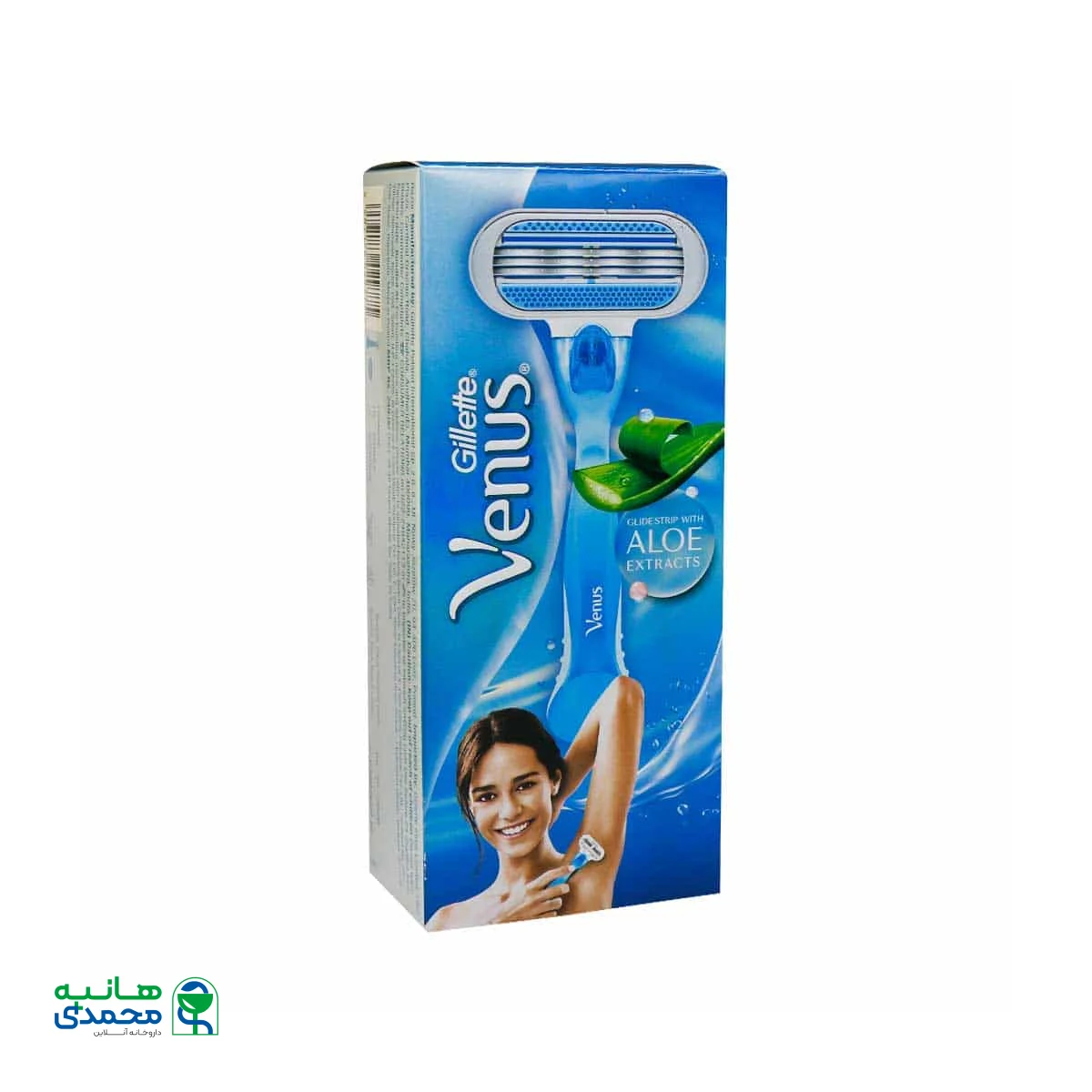 خودتراش سه لبه ونوس ژیلت حاوی آلوئه ورا