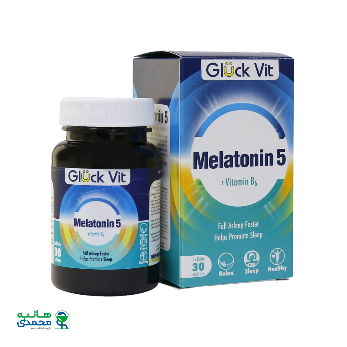 قرص ملاتونین 5 میلی گرم و ویتامین B6 گلوک ویت