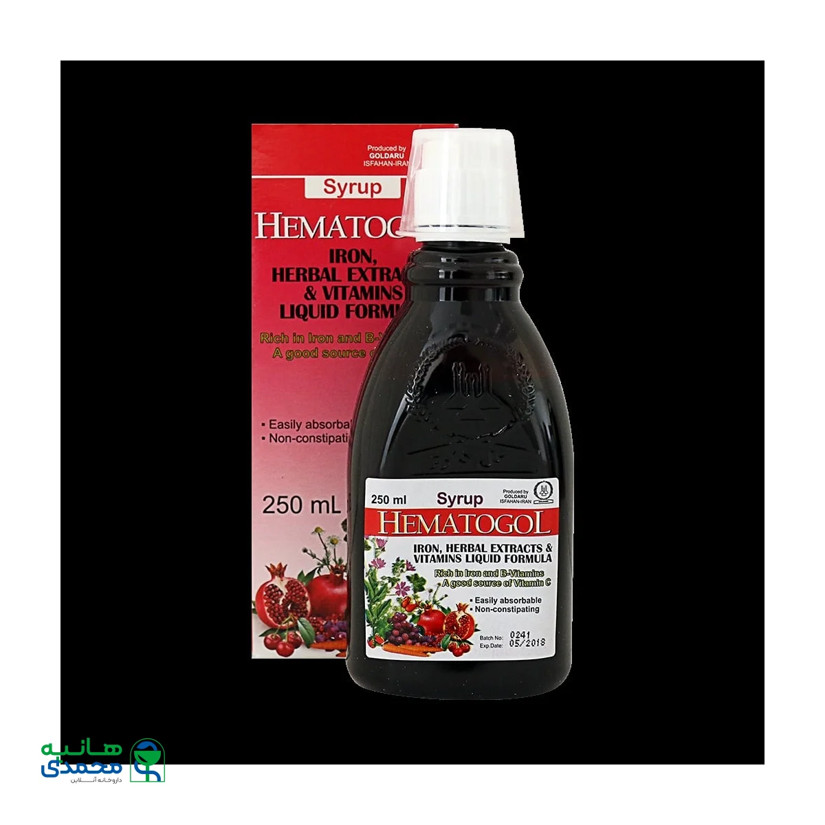 شربت هماتوگل گل دارو ۲۵۰ میلی لیتر