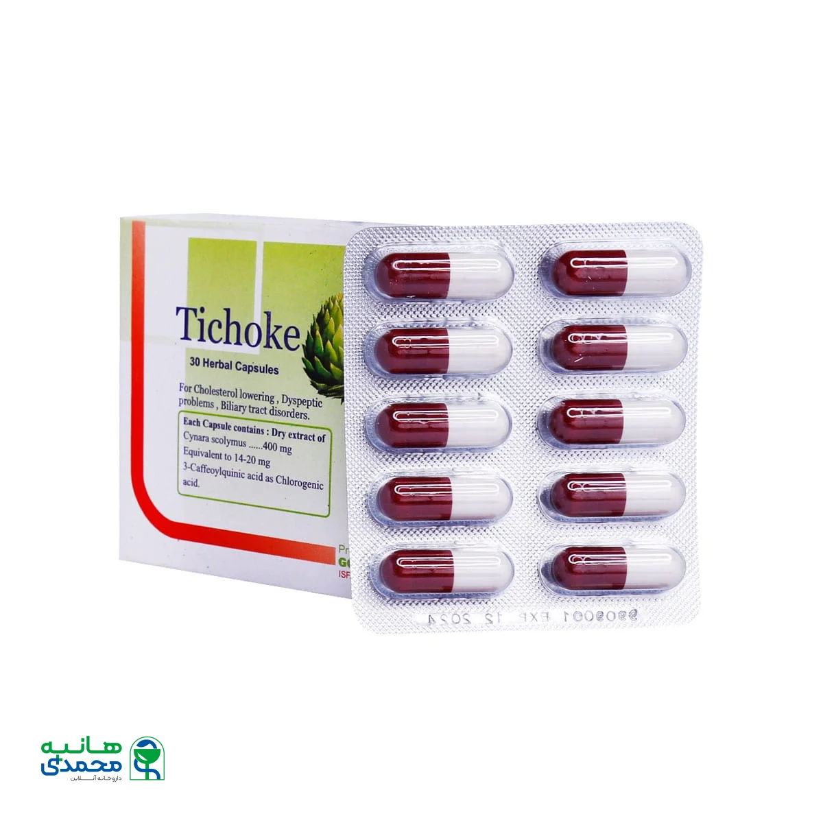 کپسول تیشوک گل دارو 30 عدد