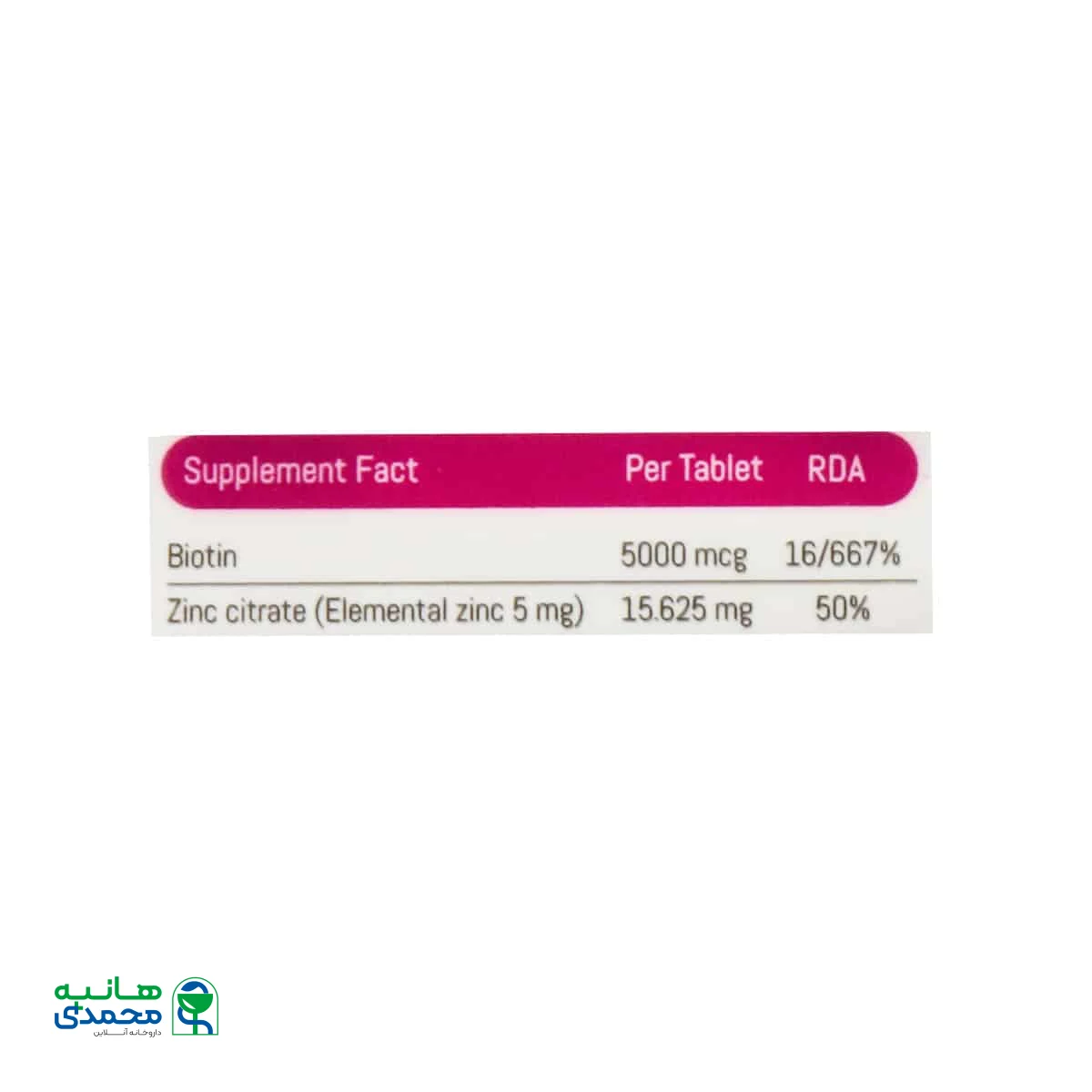 قرص بیوتین فورته 5000 میکروگرم گلدن اسکور
