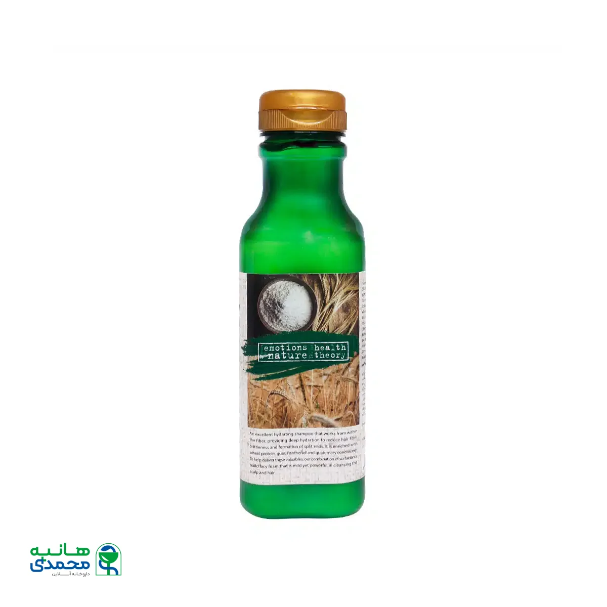 شامپو نرم کننده موهای دارای موخوره هلس تئوری حاوی پروتئین گندم 385 میلی لیتر