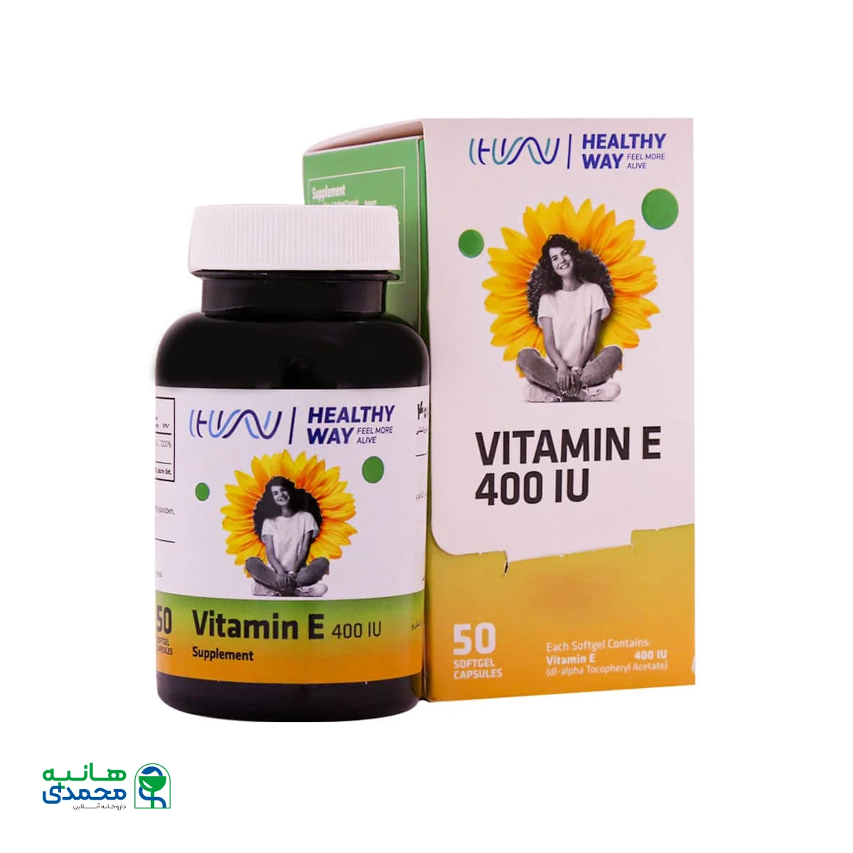سافت ژل ویتامین E 400 واحد هلثی وی 50 ع