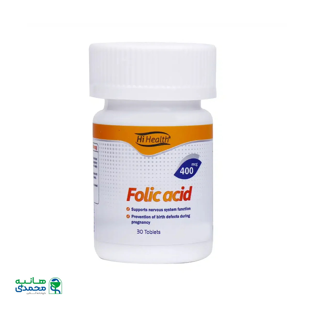 قرص فولیک اسید 400 میکروگرم های هلث 30 عدد