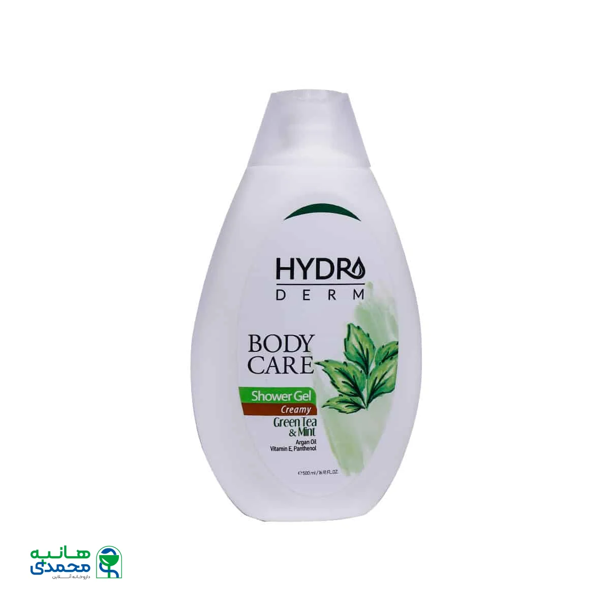 شامپو بدن کرمی هیدرودرم با رایحه نعناع و چای سبز
