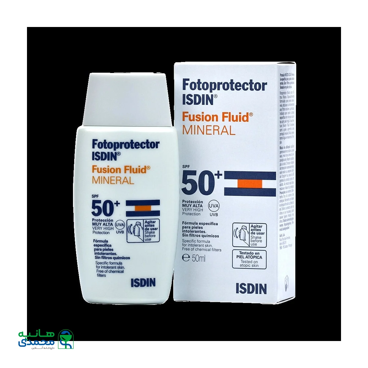 فلوئید ضد آفتاب فیوژن مینرال ایزدین +SPF50 حجم ۵۰ میلی لیتر