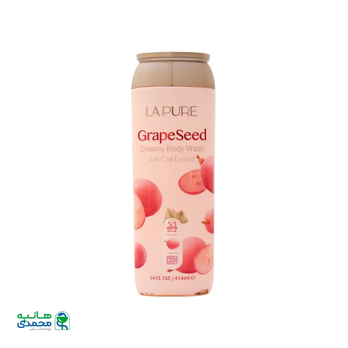 شامپو بدن کرمی هسته انگور لپیور 414 میلی لیتر