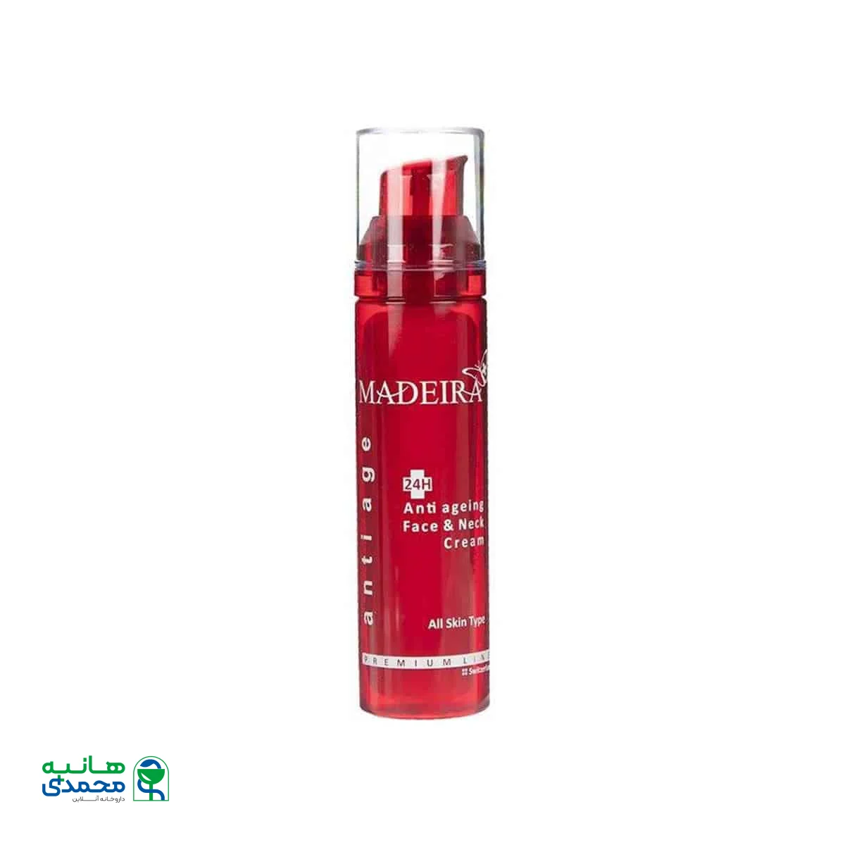 کرم ضد چروک صورت و گردن 24 ساعته مادیرا 50 میلی لیتر