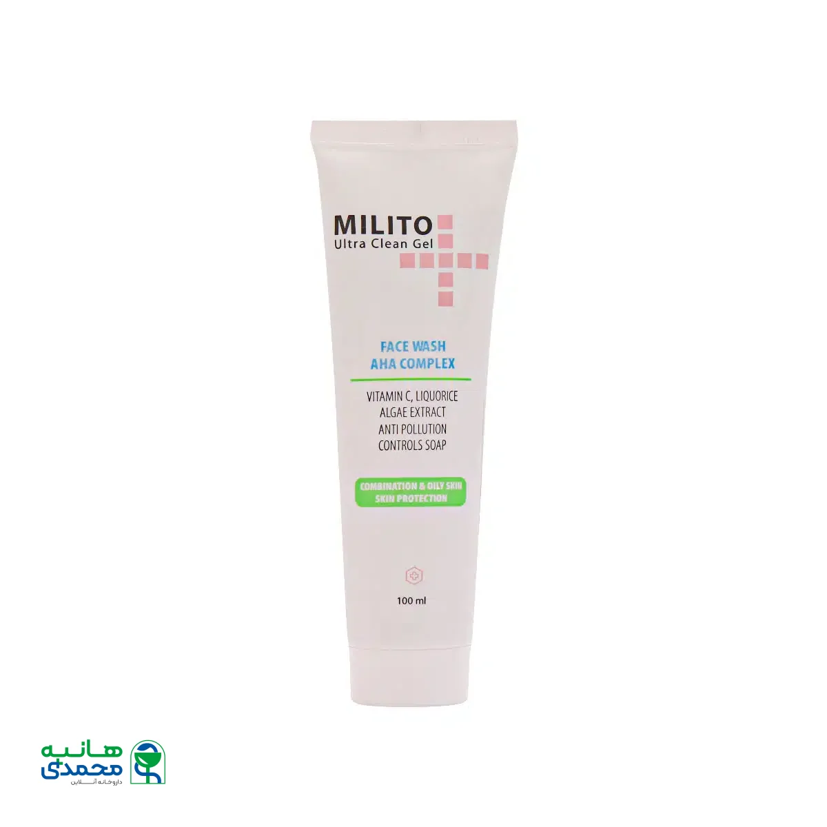 ژل شستشو صورت پوست چرب تا مختلط میلیتو 100 میلی لیتر