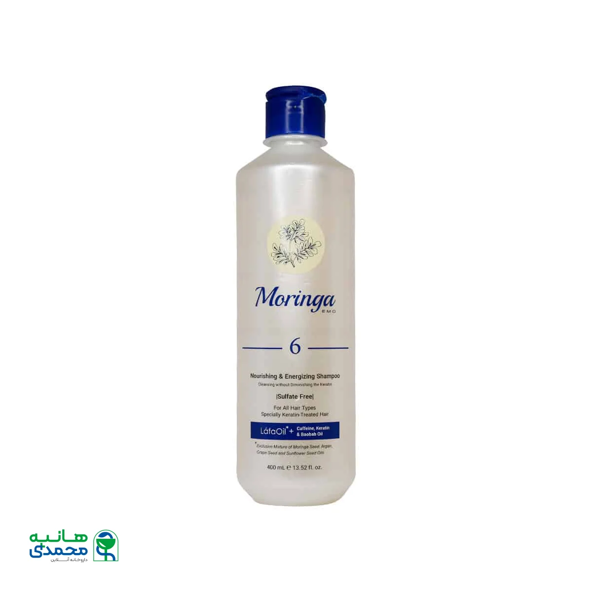 شامپو مغذی و انرژی بخش 6 مورینگا امو انواع مو
